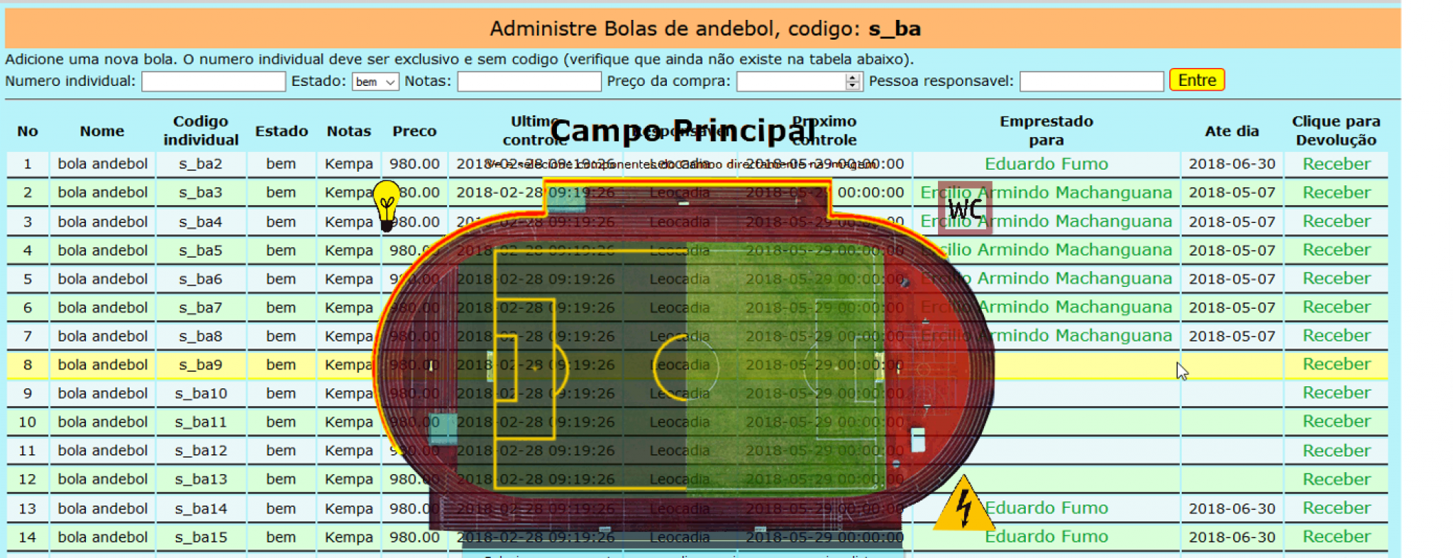 campo upxcf Gestao de Clubes Desportiva
